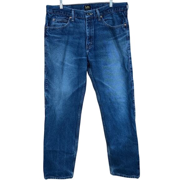 Lee Regular Fit Men's Straight Leg Medium Rinse Denim Jeans Size 36x32 - Picture 1 of 5